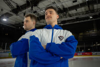 Retro Anorak blau/weiß